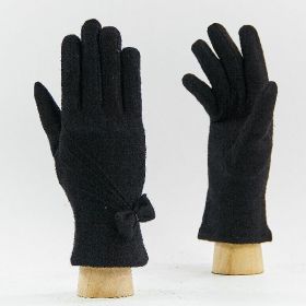 фото перчатки шерстяные 19016black 