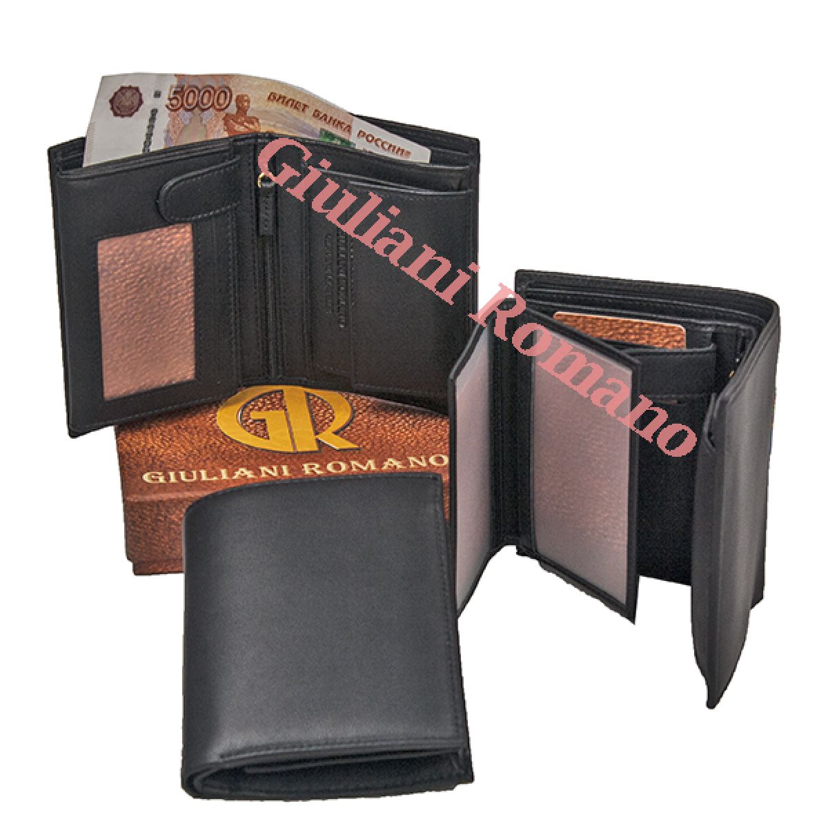 Кошелек мужской кожа N2323-210716-BLACK