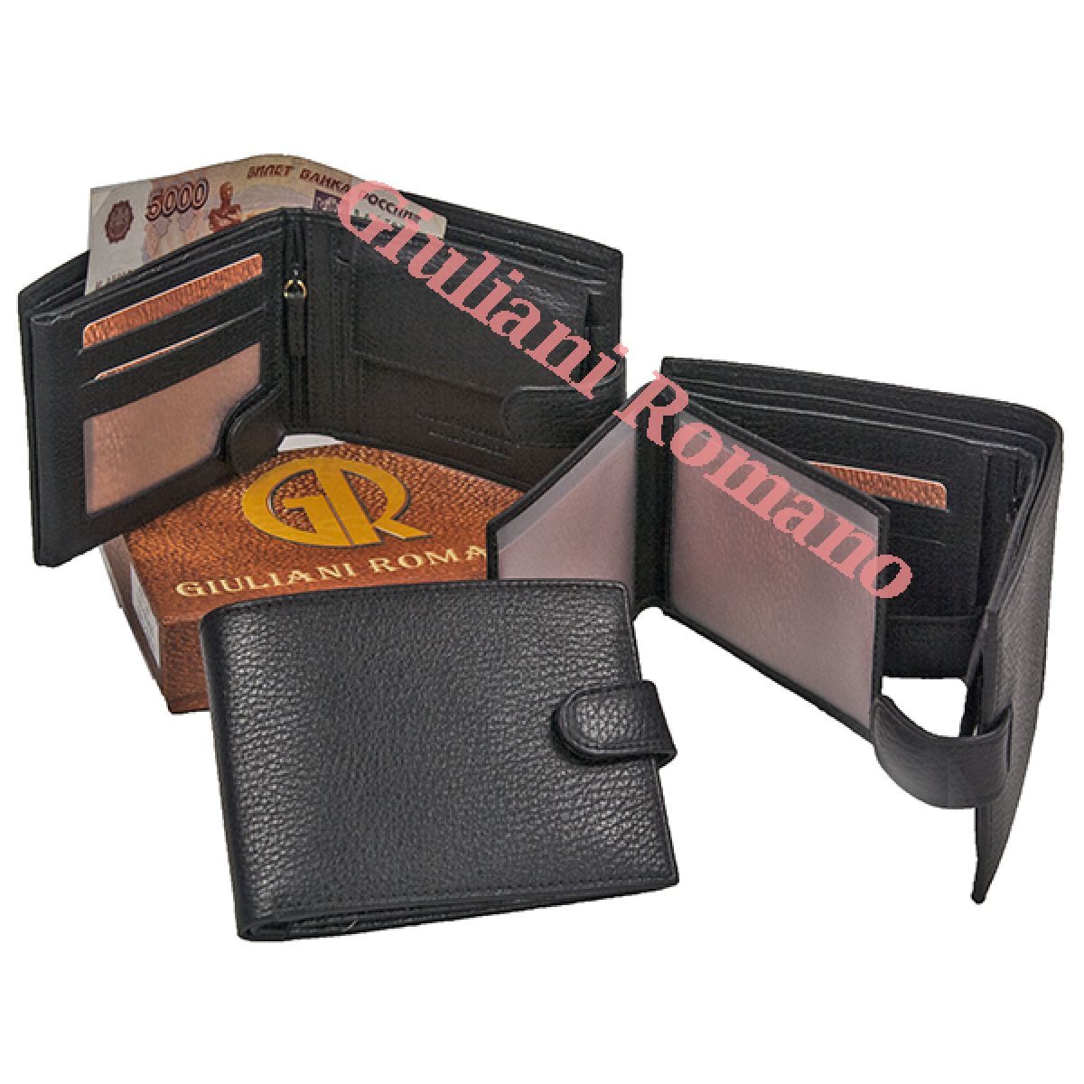 Кошелек мужской кожа N260-210616-BLACK