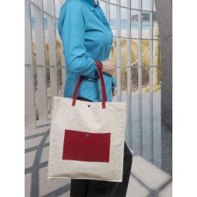 фото сумка текстильная с элементами из кожи женская giuliani donna 2205m-2-4