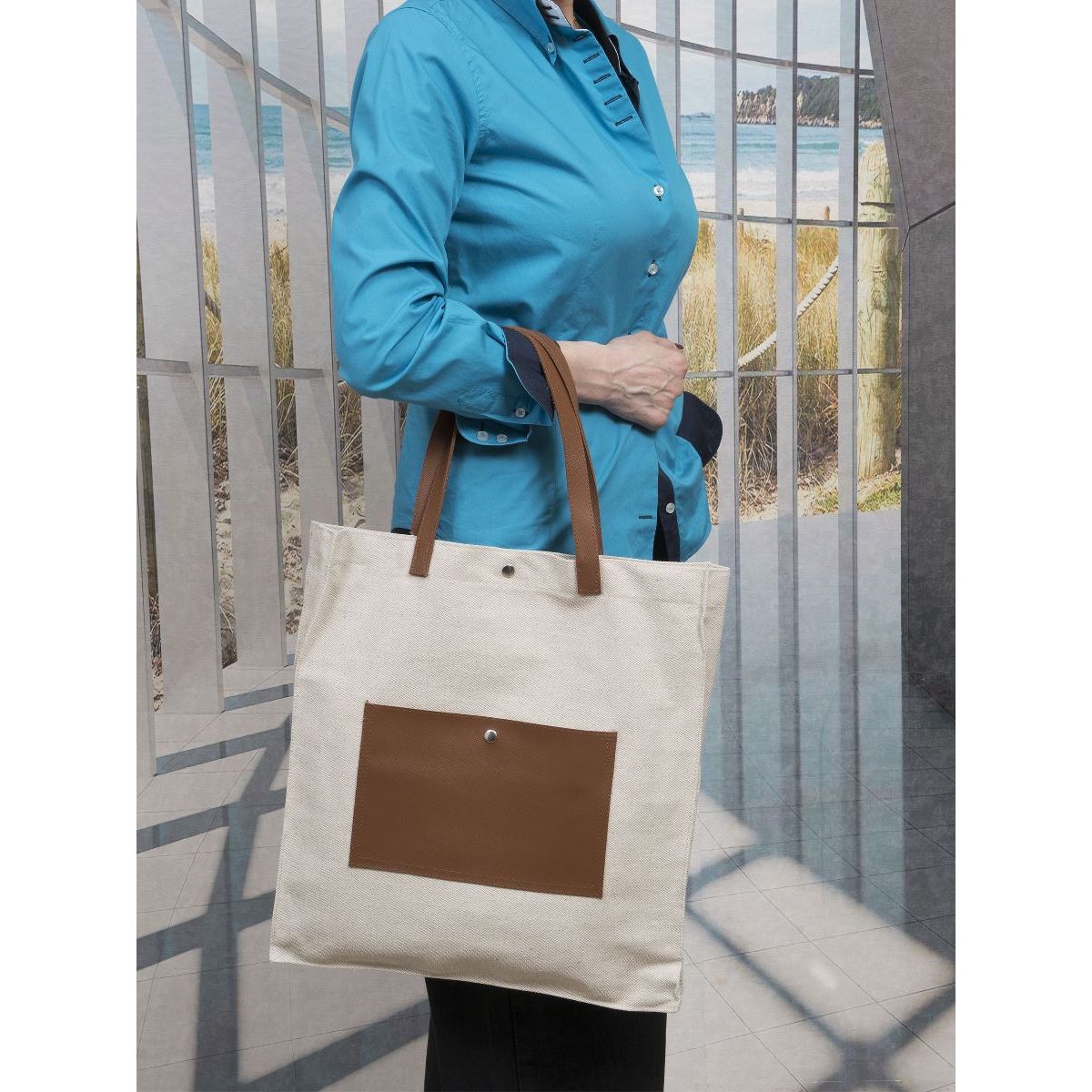 Сумка текстильная с элементами из кожи женская GIULIANI donna 2205M-2-9