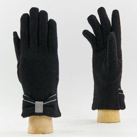 фото перчатки шерстяные 19010black 