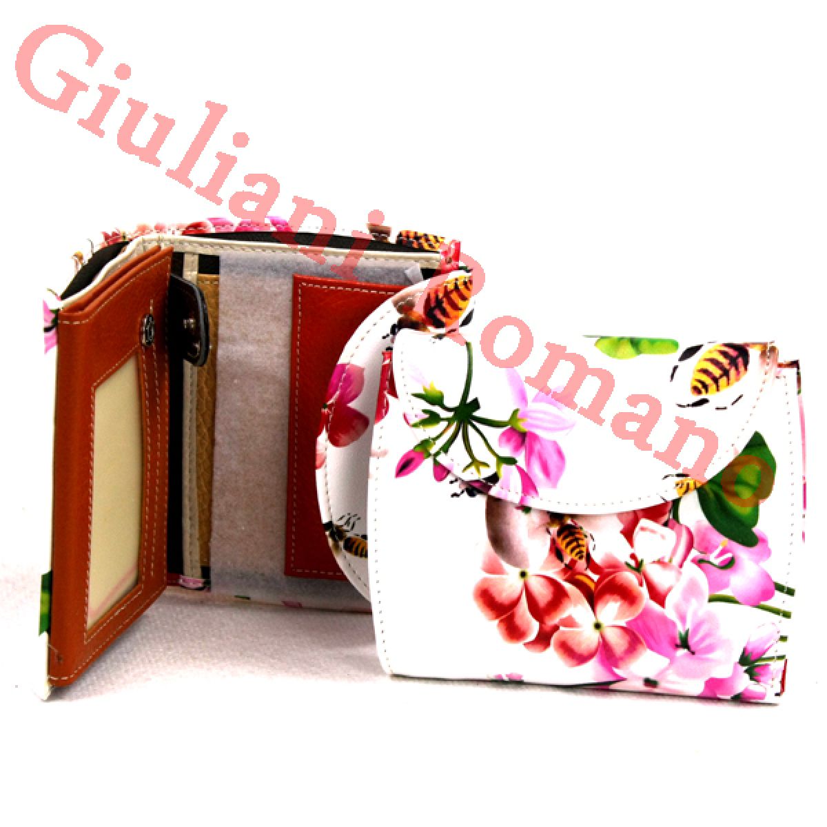 Кошелек женский кожа W235-BIANCO+FUCSIA