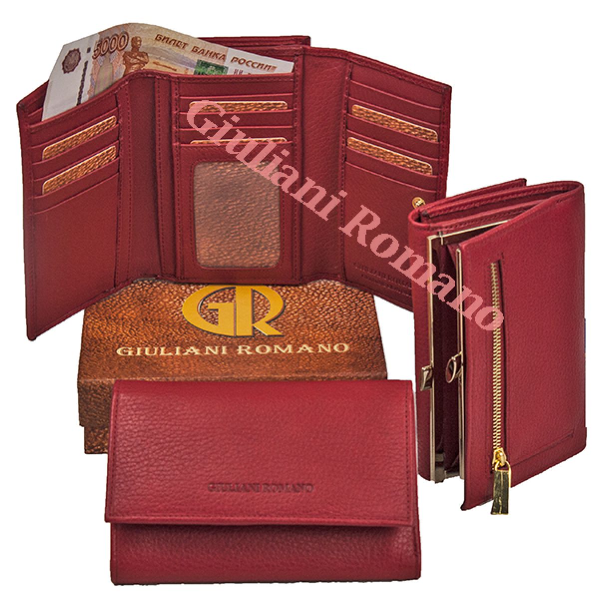 Кошелек женский кожа NP074B-210616-RED