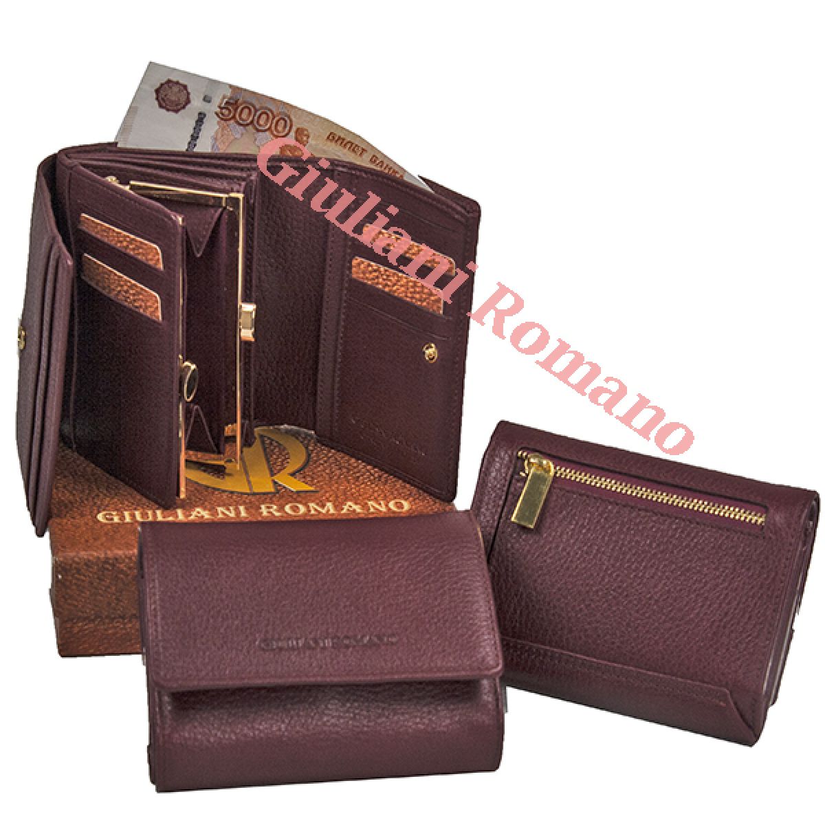 Кошелек женский кожа NG14-210616-BURGUNDY