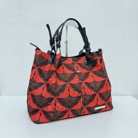 фото сумка женская гобелен с элементами экокожи 50271-10-4 (журавли)