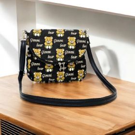 фото сумка женская гобелен с элементами экокожи 50228-10 (мишки)